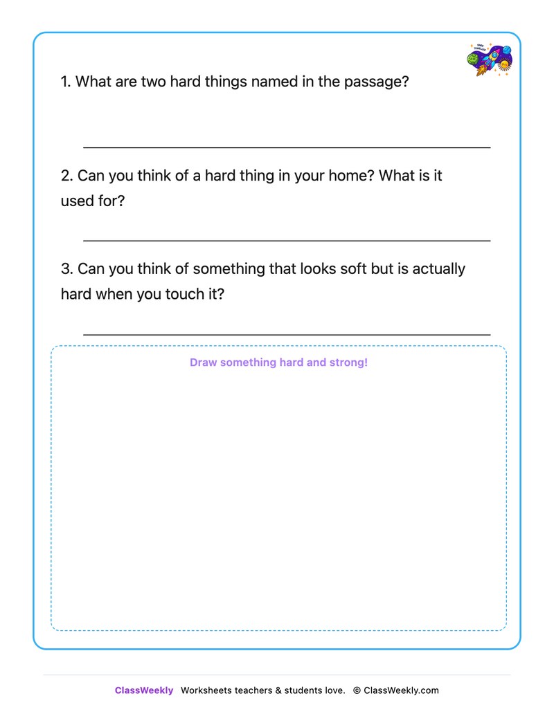 Things That Are Hard - Draw & Write Worksheet - Page 2