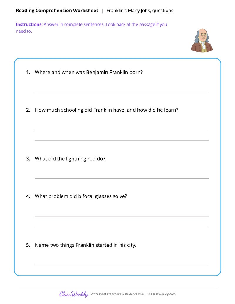 Franklin's Many Jobs - Famous Americans - Page 2