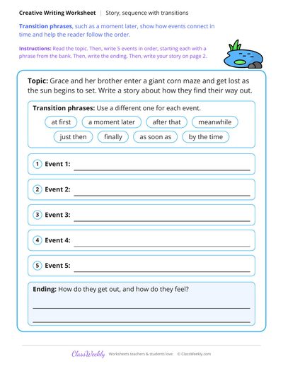 Lost in the Maze Story Writing
