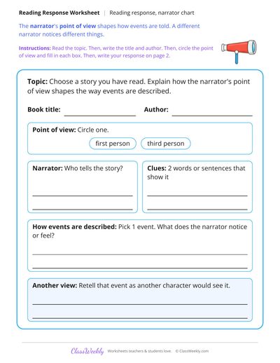 The Narrator and Point of View Reading Response