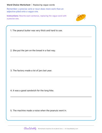 Replacing vague words