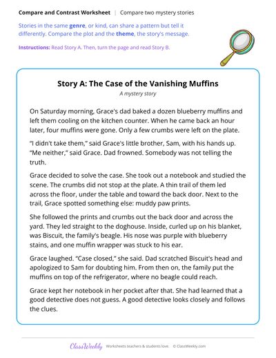 Compare Two Mystery Stories With Similar Clues