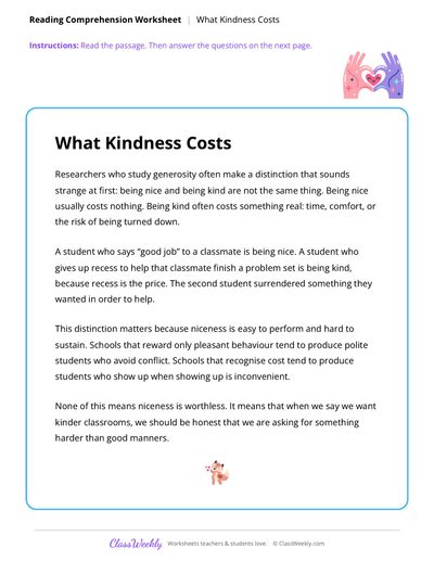 What Kindness Costs