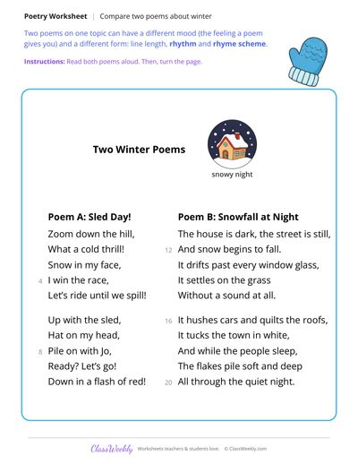 Compare Two Poems About Winter