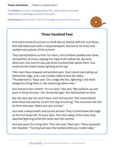 Theme of a Story About a Climber Who Turns Back