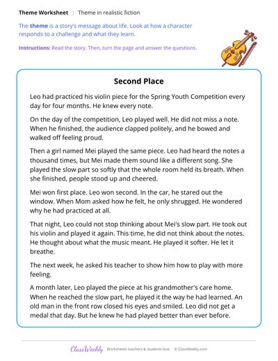 Theme of a Story About a Violinist Who Loses a Competition