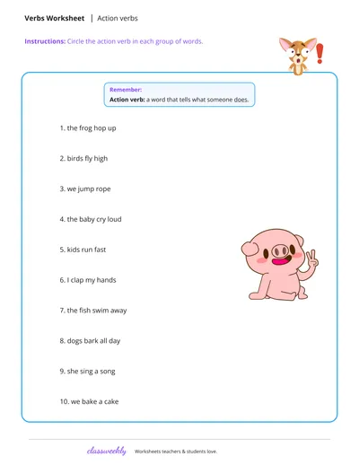 Action Verbs