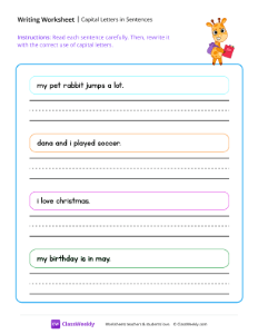 Capital letters in sentences