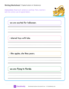 Capital letters in sentences