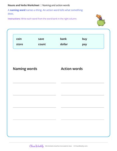 Naming and Action Words