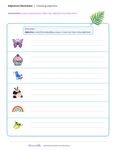 Choosing Adjectives