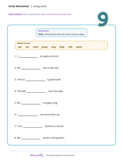 Using verbs