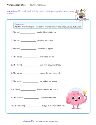 Relative pronouns