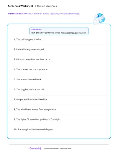 Run-on Sentences