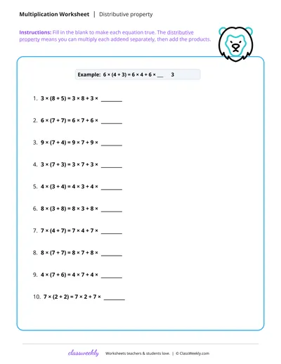 Distributive property