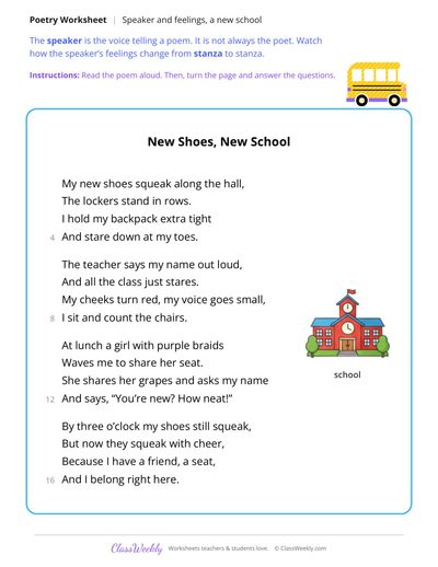 Read a Poem and Find the Speaker's Feelings