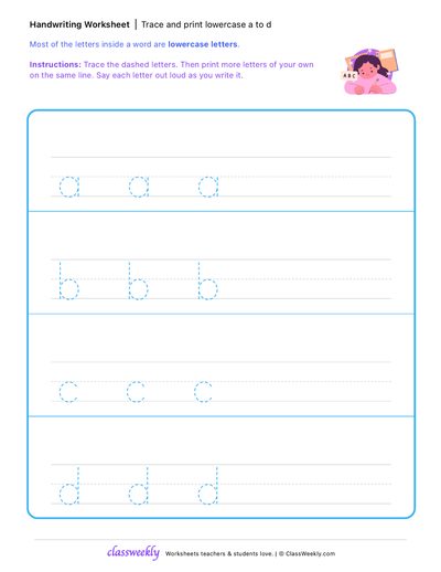 Trace and Print Lowercase A to Z