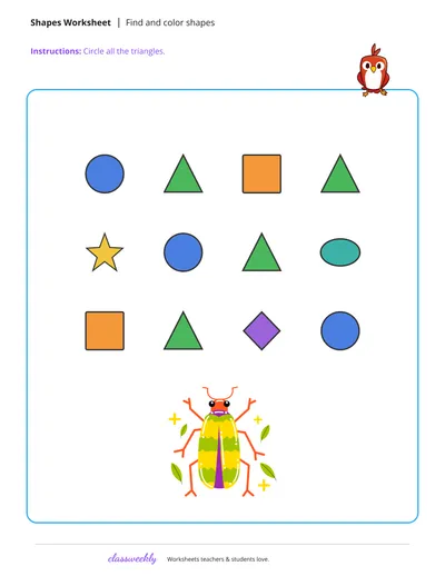 Find and color shapes