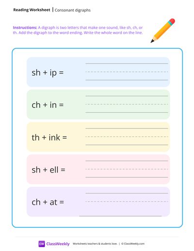 Consonant Digraphs
