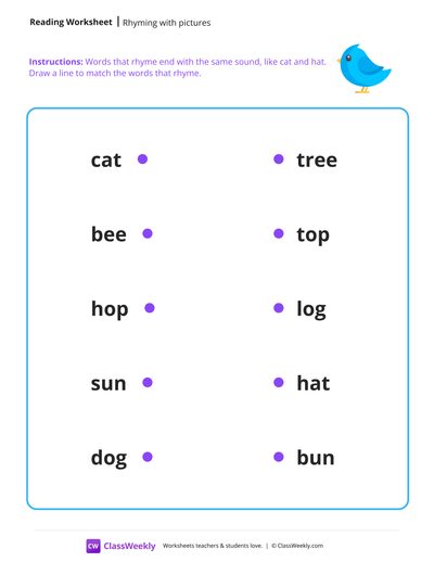 Match Rhyming Pictures