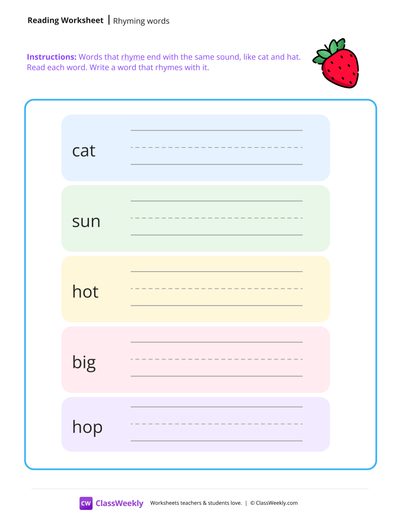Rhyming Words