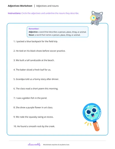 Adjectives and Nouns