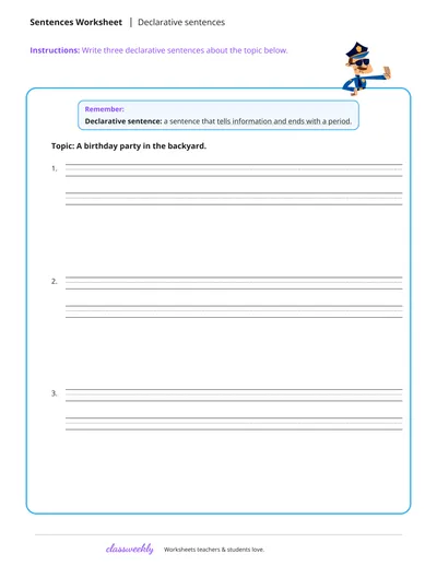 Declarative sentences