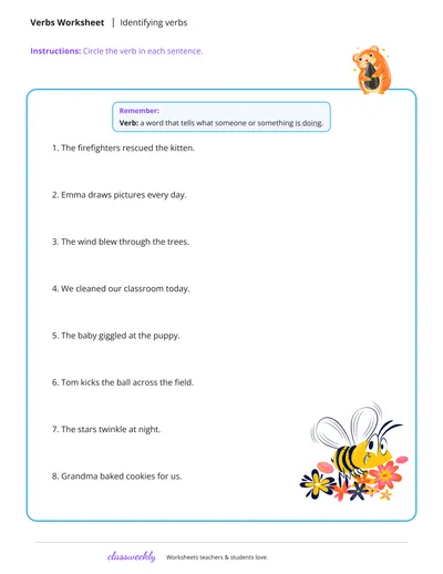 Identifying verbs