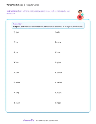Irregular verbs