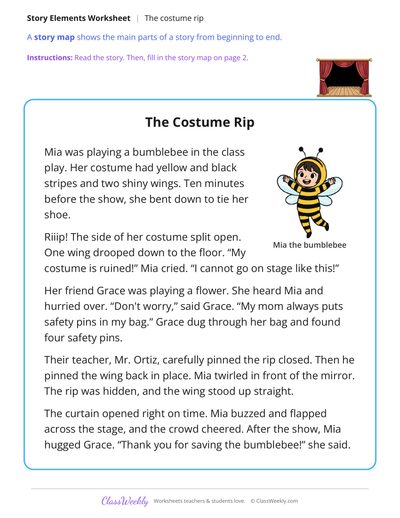 The Costume Rip (Story Map)