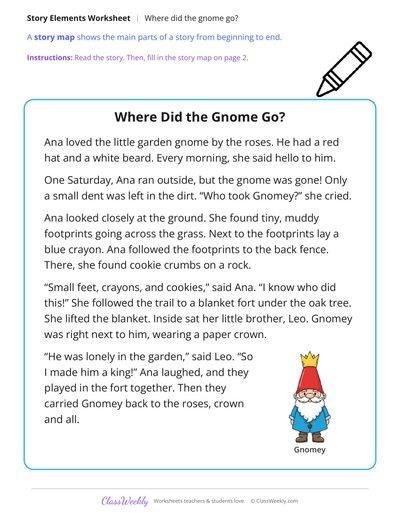 Where Did the Gnome Go? (Story Map)