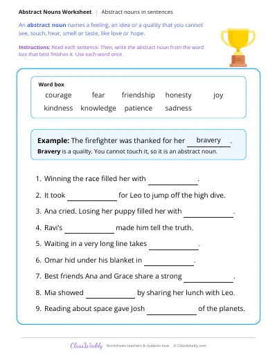 Abstract nouns
