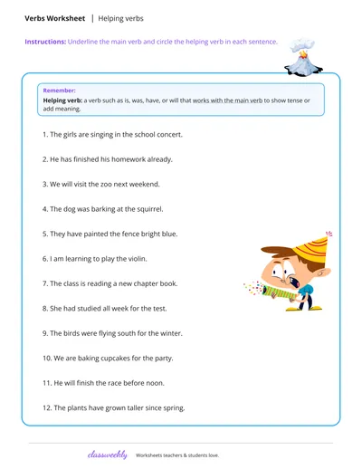 Helping verbs