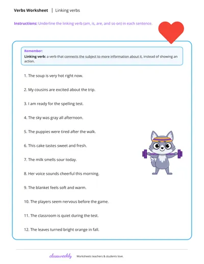 Linking verbs
