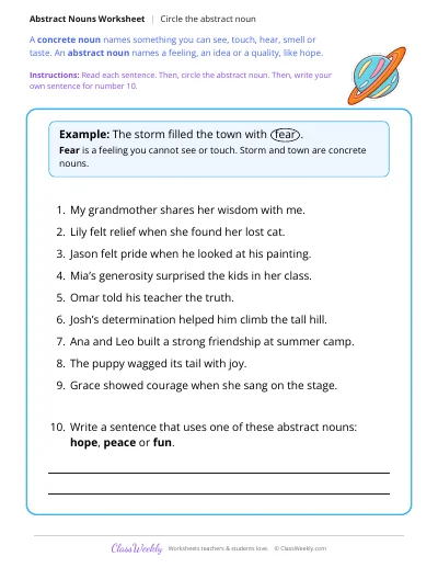 Abstract nouns