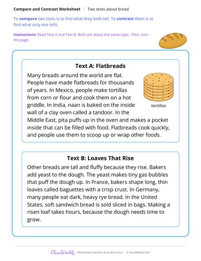 Compare Two Texts About Bread Around the World