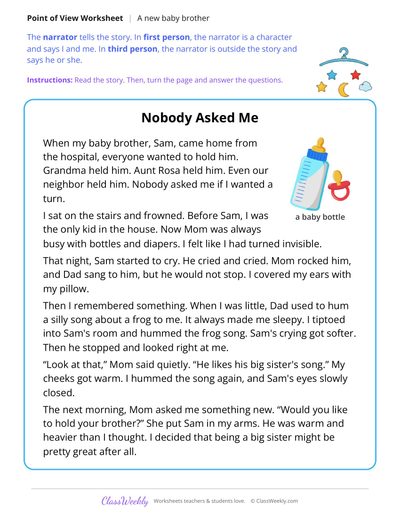 Point of View in a Story About a New Baby Brother