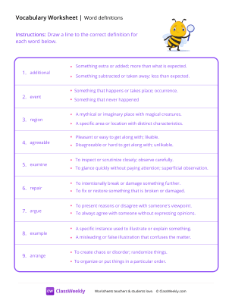 Word Definitions