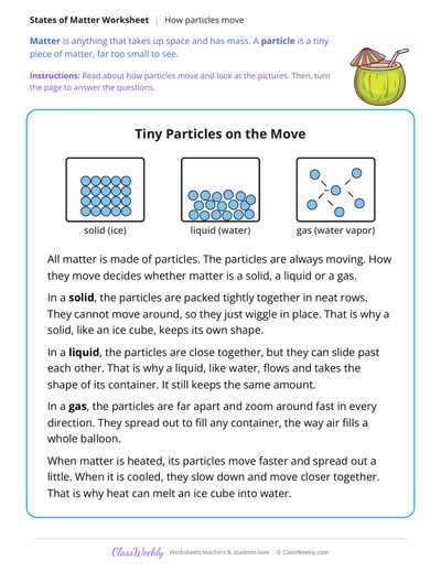 How Particles Move in Solids, Liquids and Gases