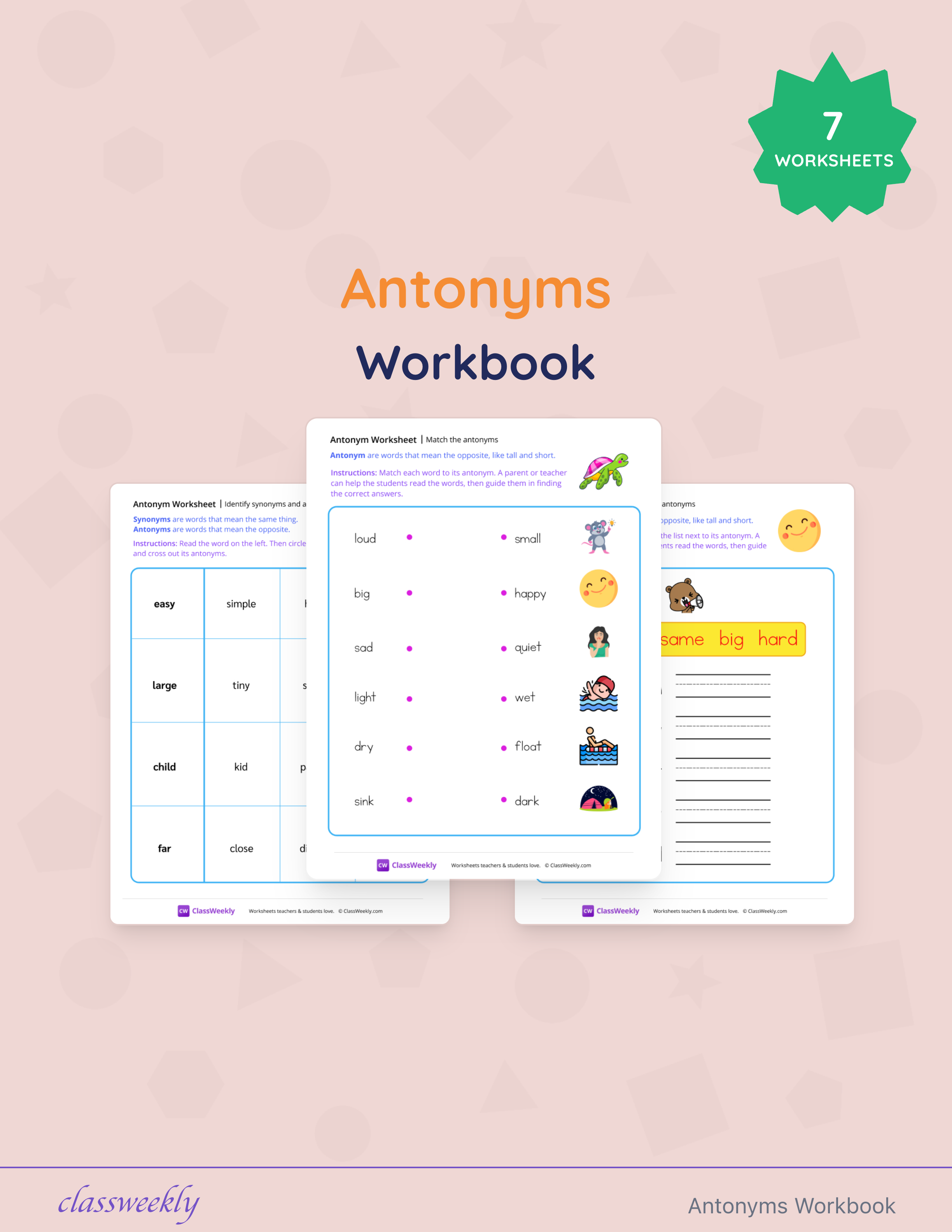 Antonyms Workbook cover