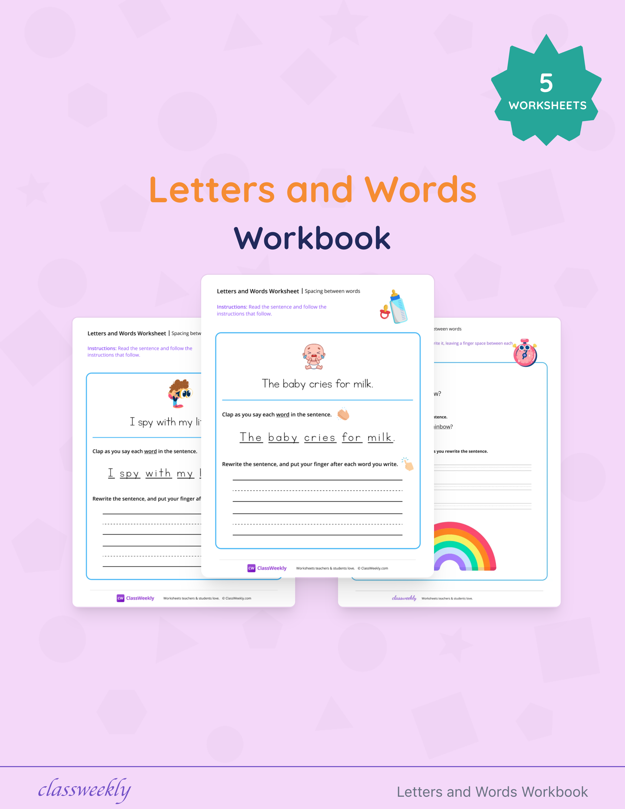 Letters and Words Workbook cover