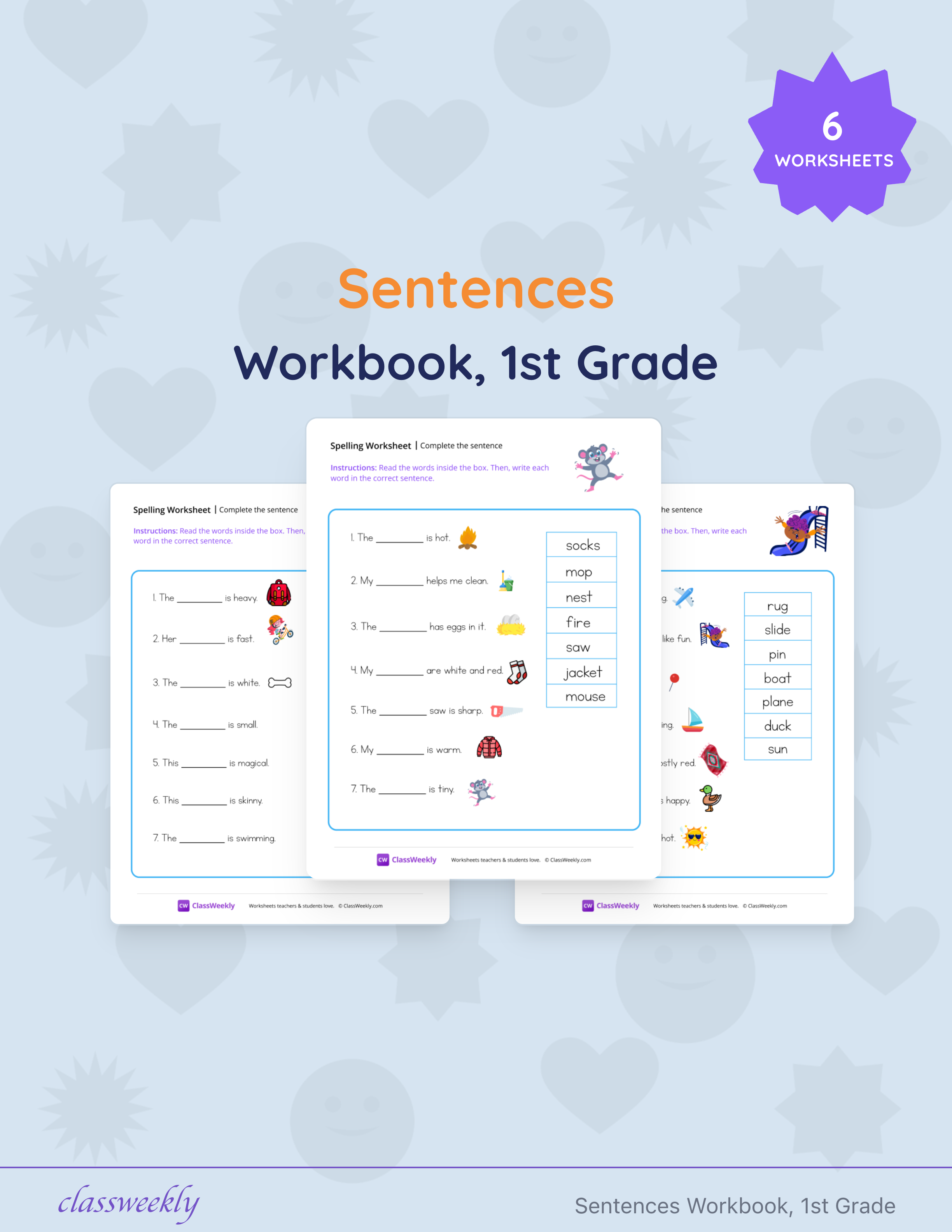 Sentences Workbook, 1st Grade cover