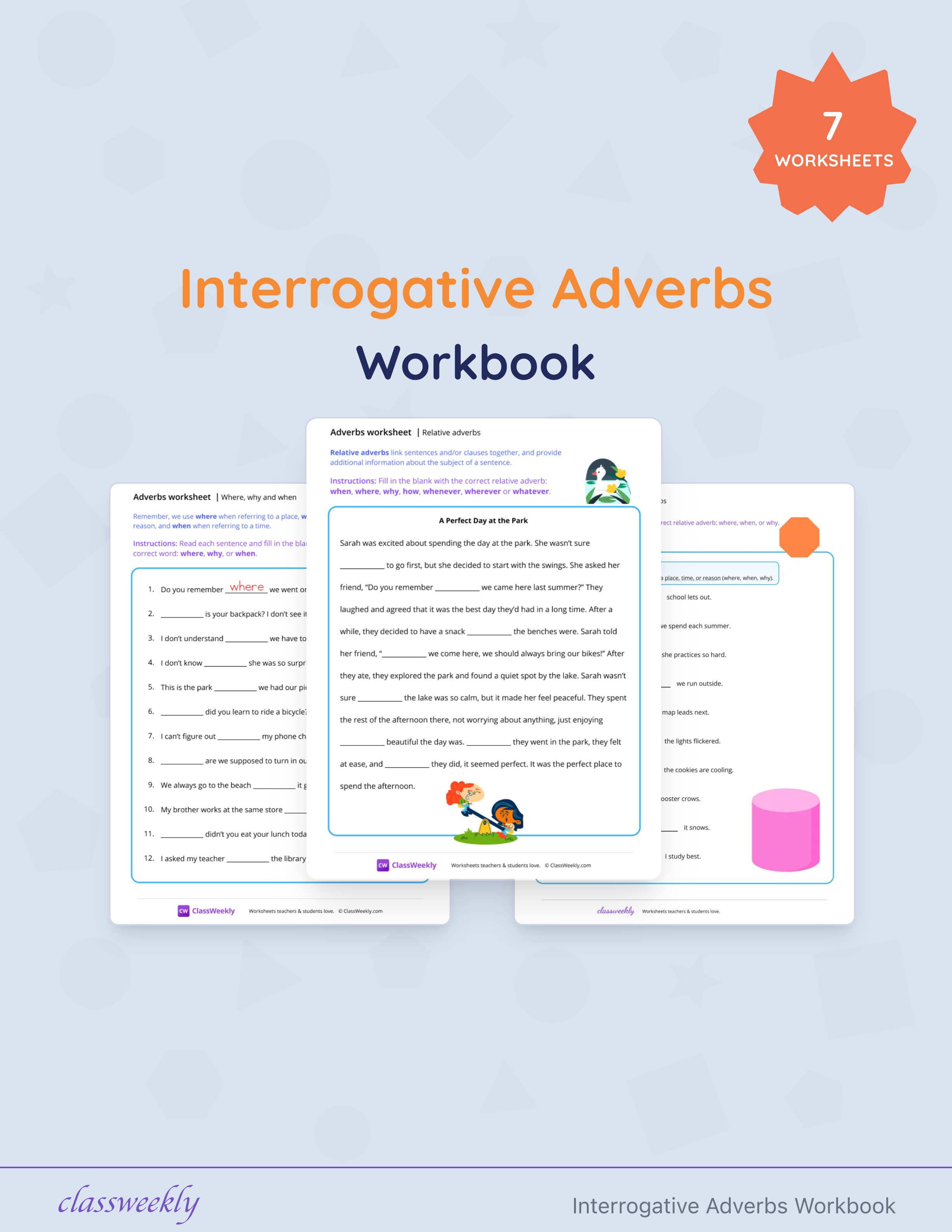 Interrogative Adverbs Workbook cover