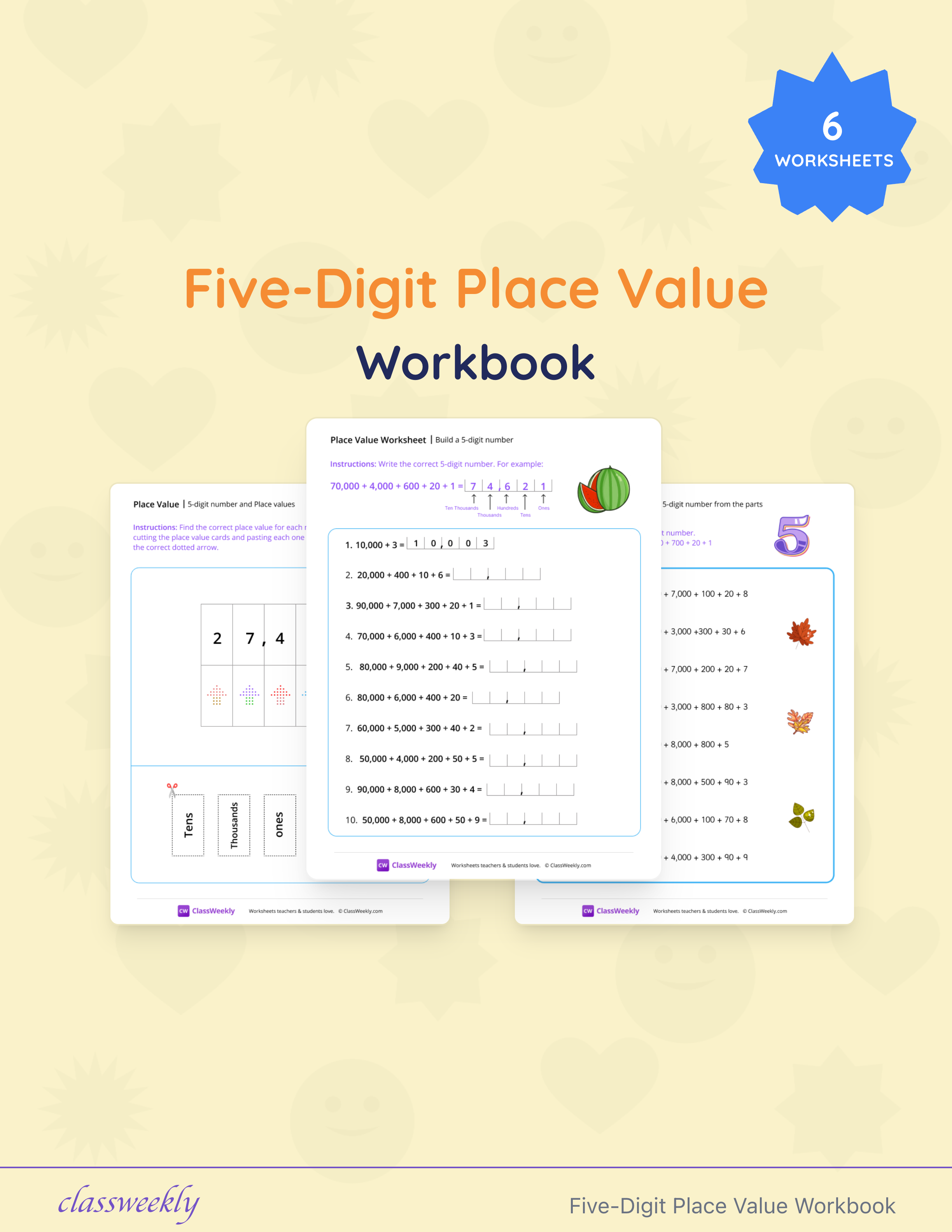 Five-Digit Place Value Workbook cover