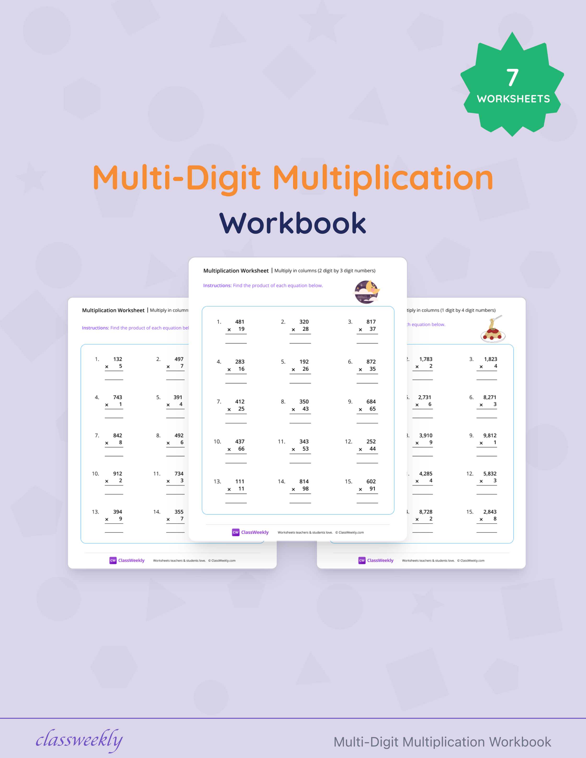 Multi-Digit Multiplication Workbook cover