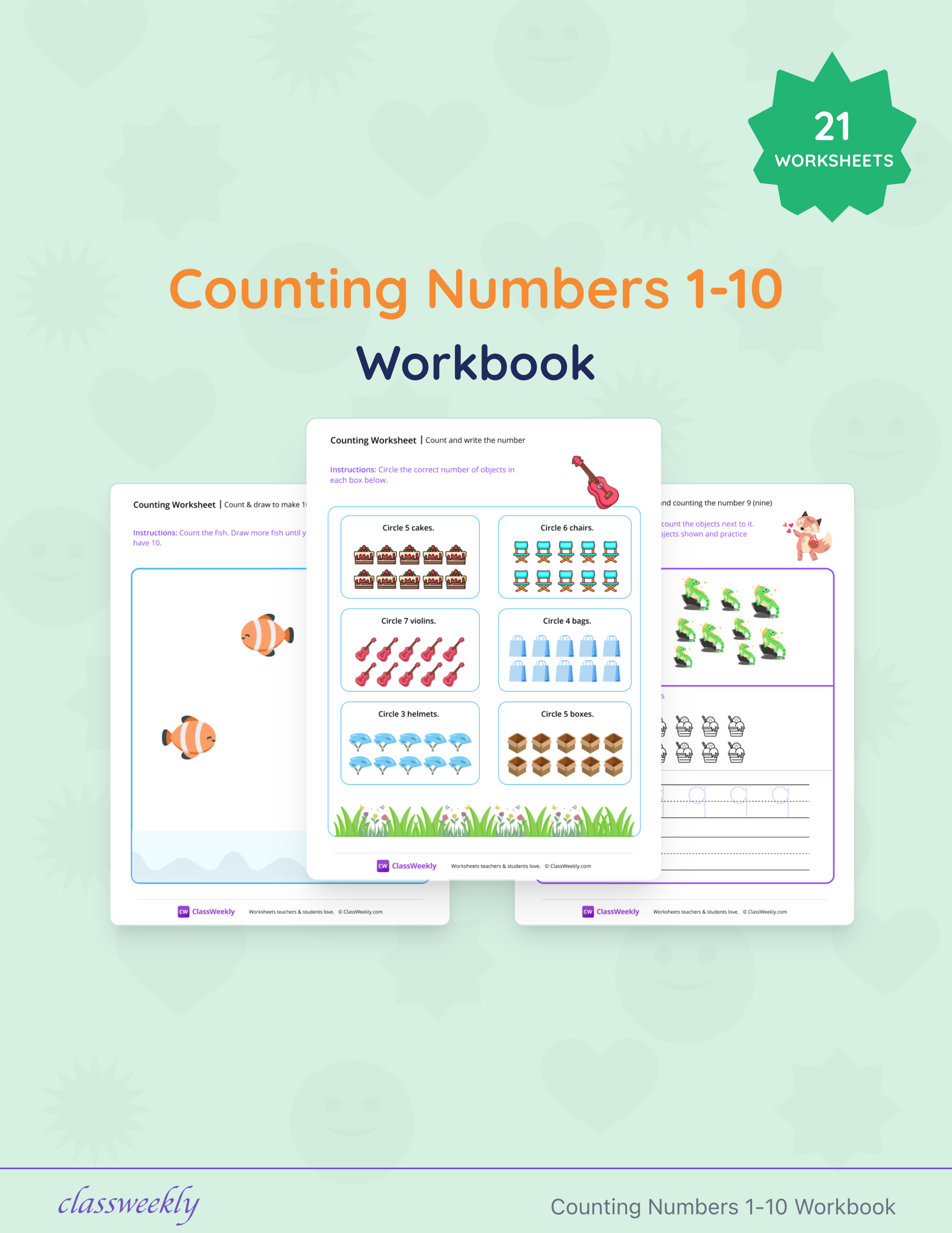 Counting Numbers 1-10 Workbook cover