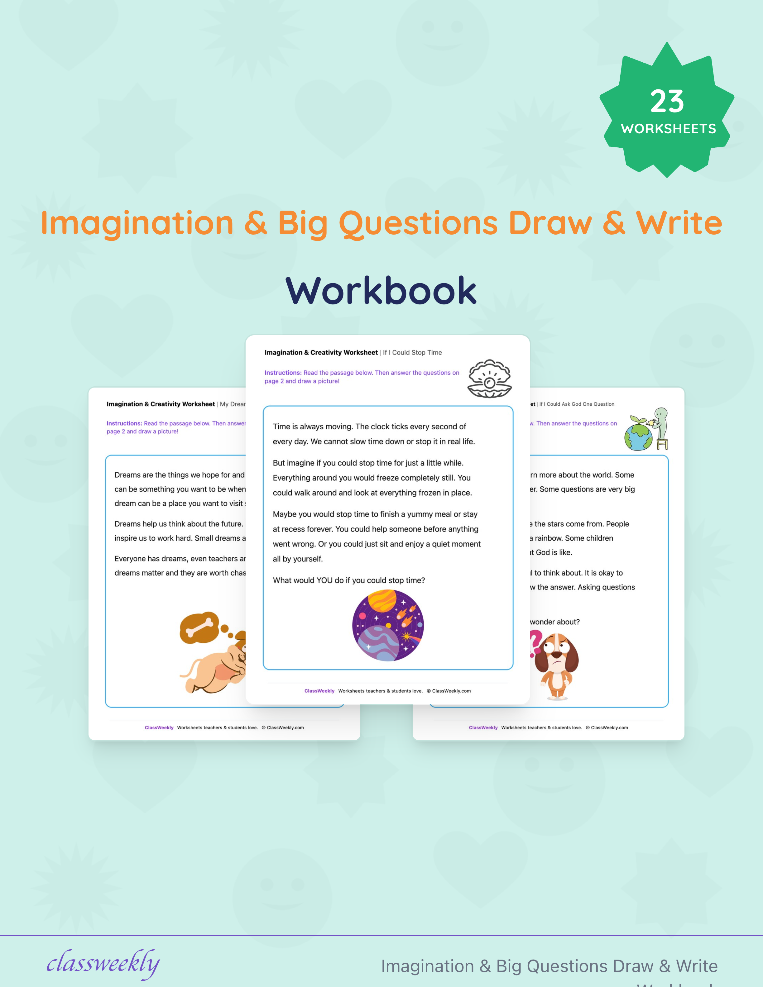 Imagination & Big Questions Draw & Write Workbook cover