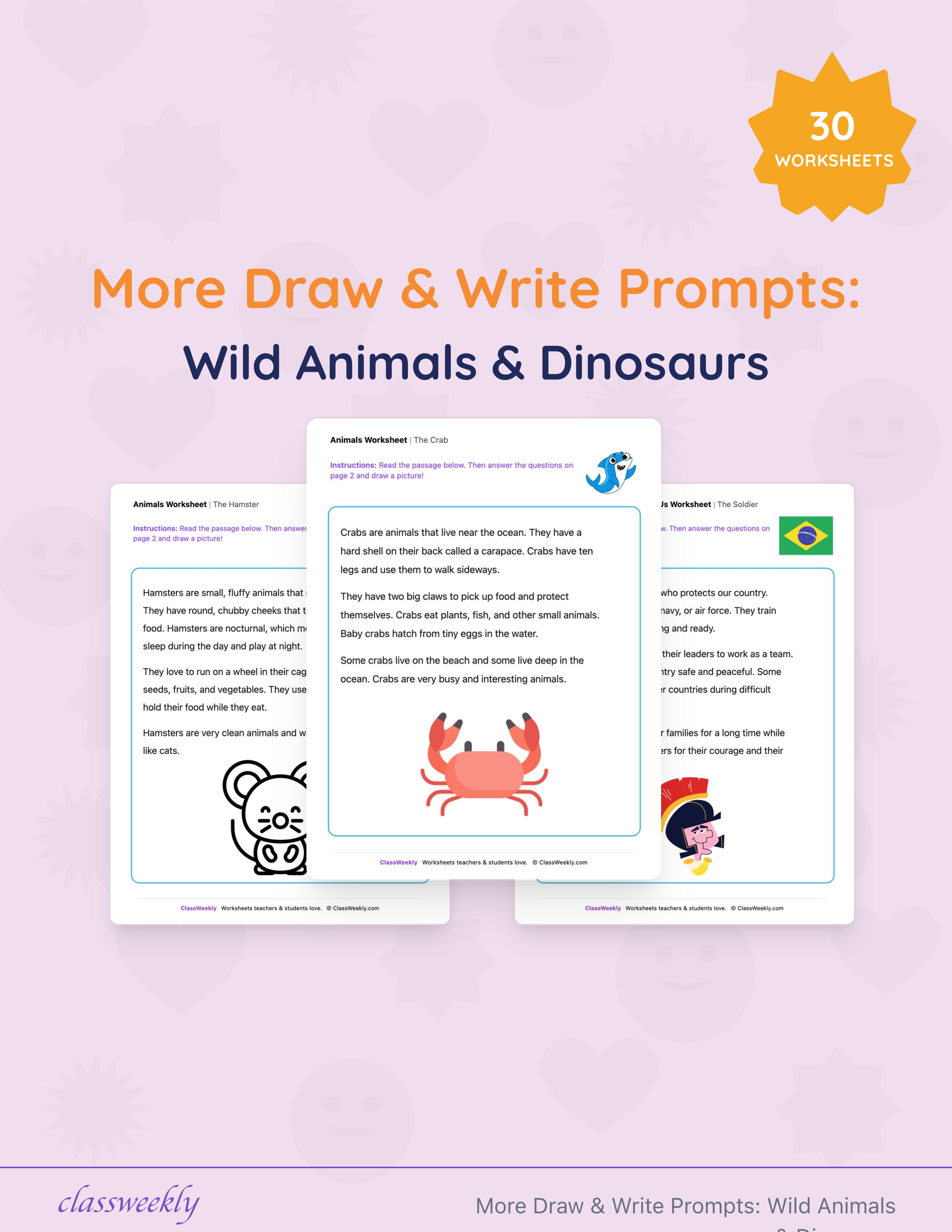 More Draw & Write Prompts: Wild Animals & Dinosaurs cover