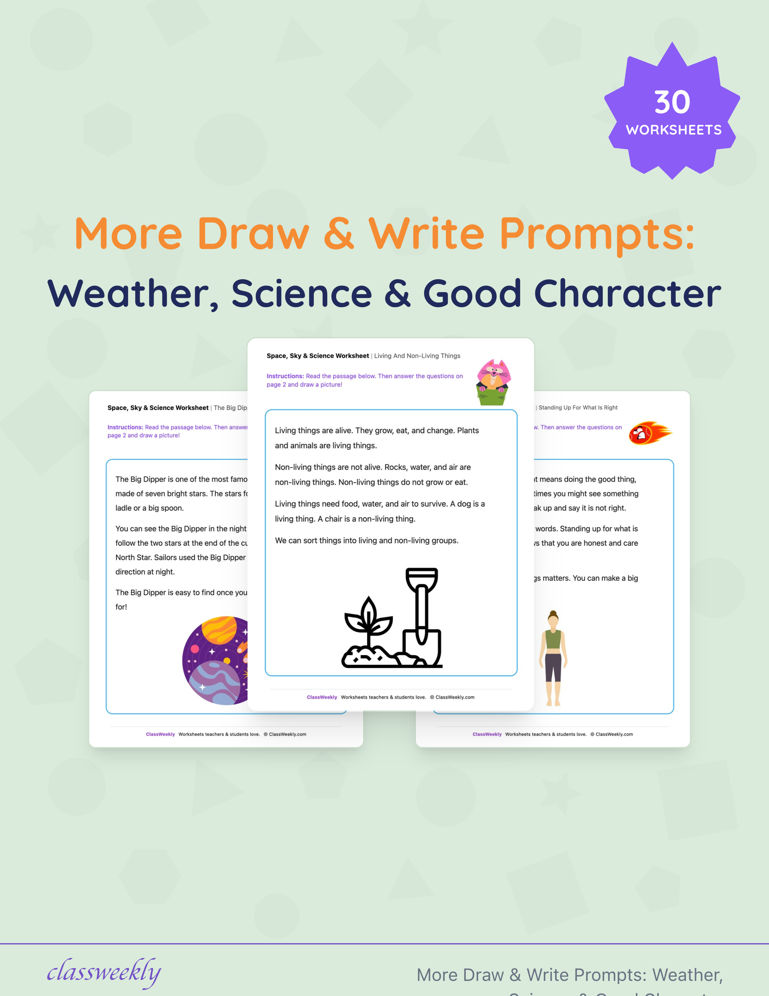 More Draw & Write Prompts: Weather, Science & Good Character cover