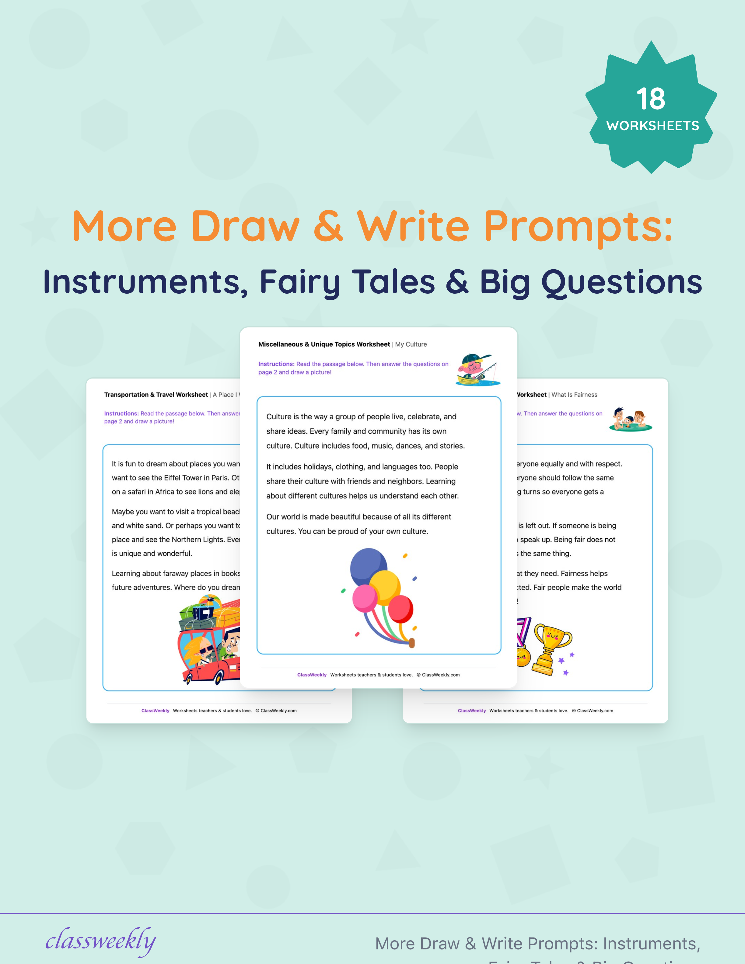 More Draw & Write Prompts: Instruments, Fairy Tales & Big Questions cover